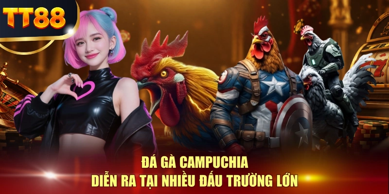 Đá gà Campuchia diễn ra tại nhiều đấu trường lớn
