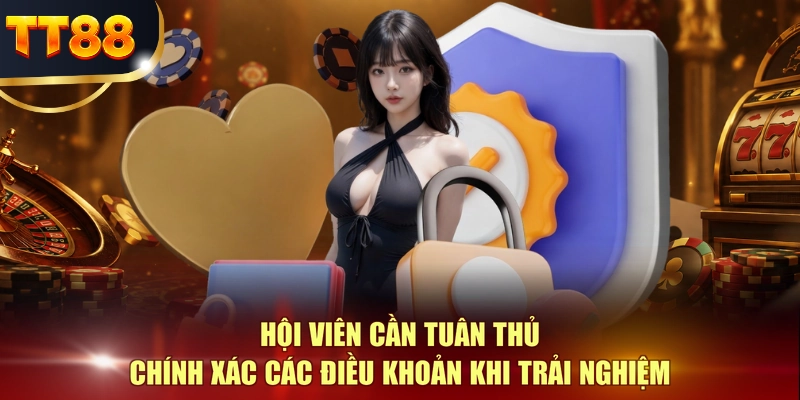 Hội viên cần tuân thủ chính xác các điều khoản khi trải nghiệm
