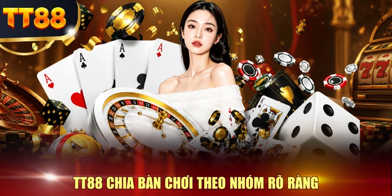 TT88 chia bàn chơi theo nhóm rõ ràng